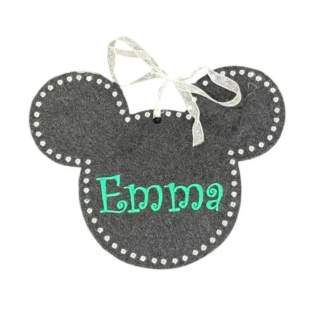 ❄️ 3/$17 Mickey Ears Embroidered Emma Disney Christmas Ornament